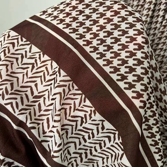 VINTAGE Western 70’s Houndstooth Dress with Brown Accents - Picture 11 of 12